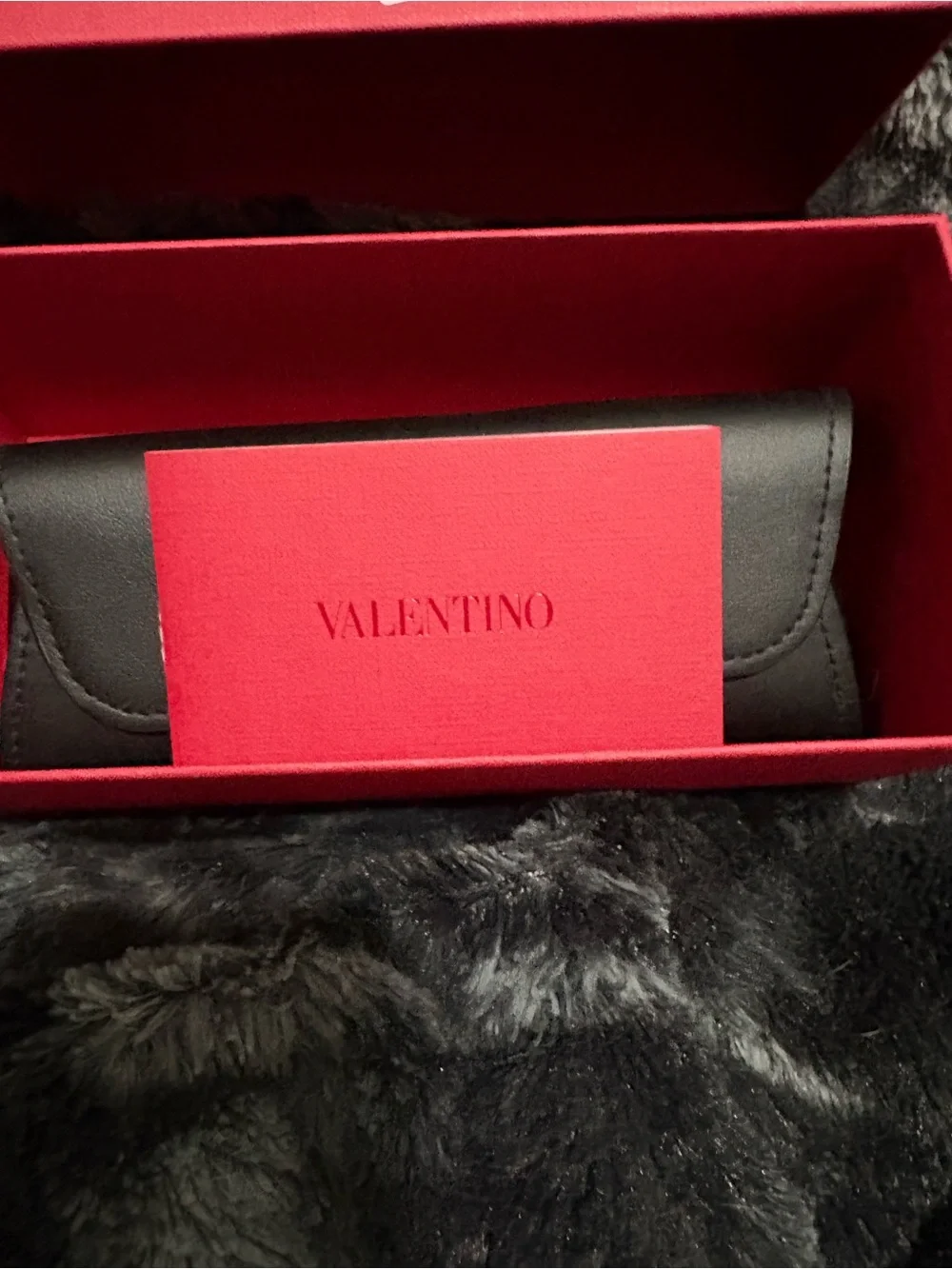 Valentino Black Oversized Geometric Women's Glasses